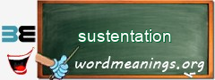 WordMeaning blackboard for sustentation